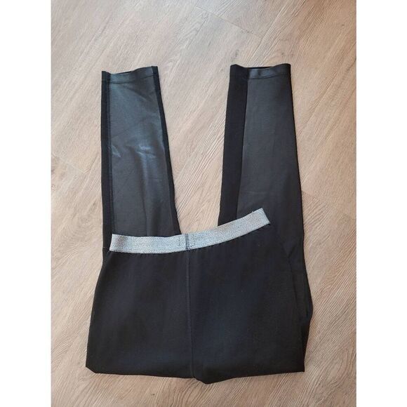 Chico's pleather front leggings. 0=small black Womens - Picture 8 of 12